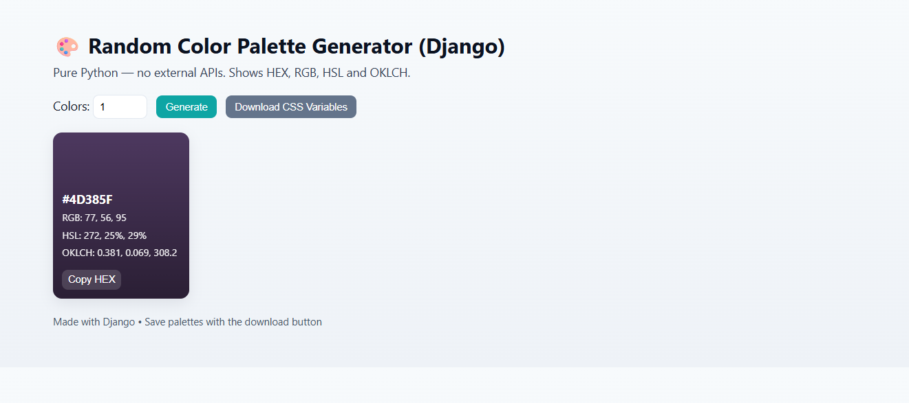 Color Palette Python