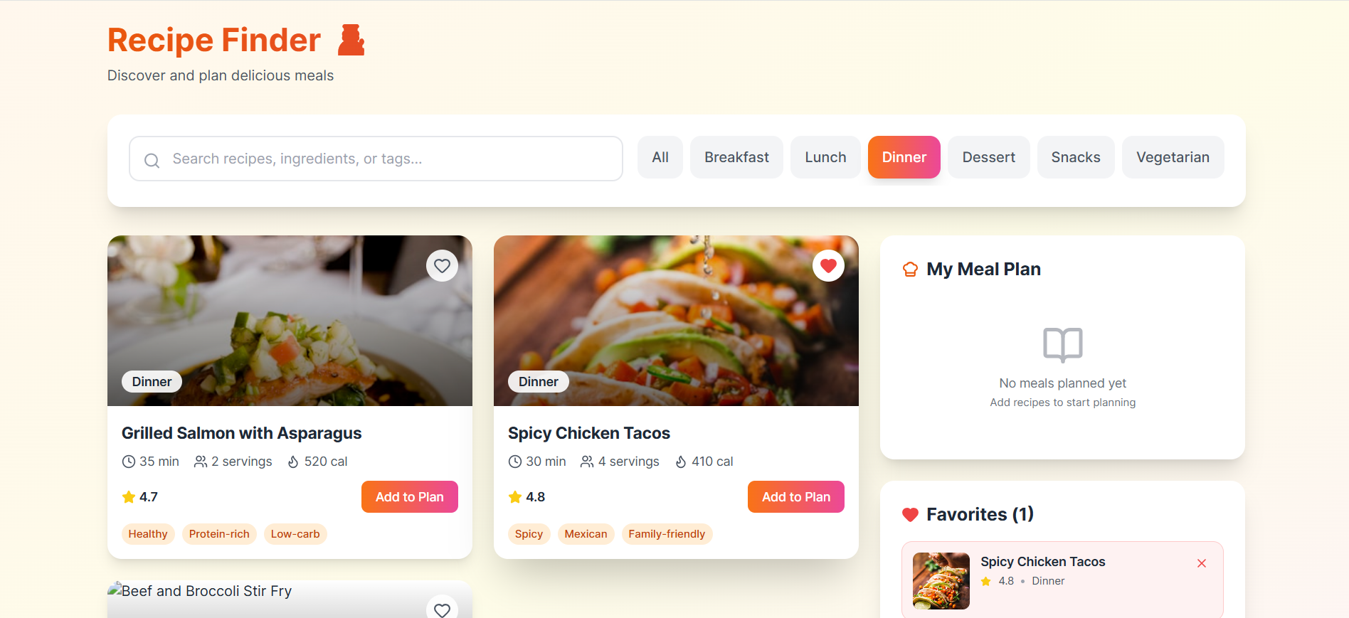 Recipe Finder 2