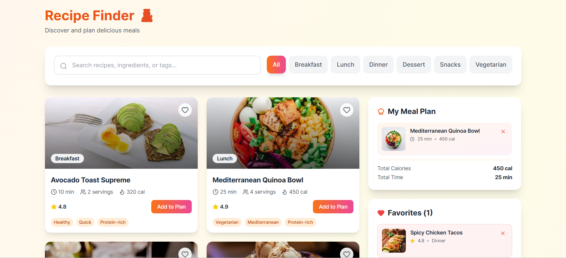 Recipe Finder 3