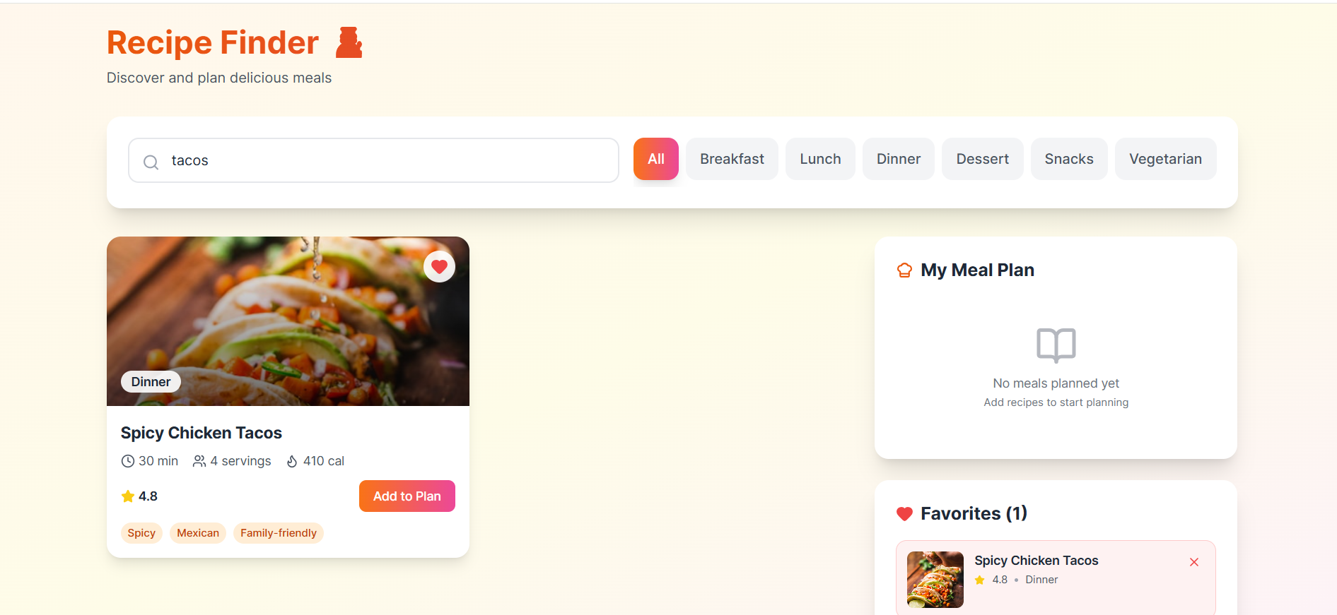 Recipe Finder 4