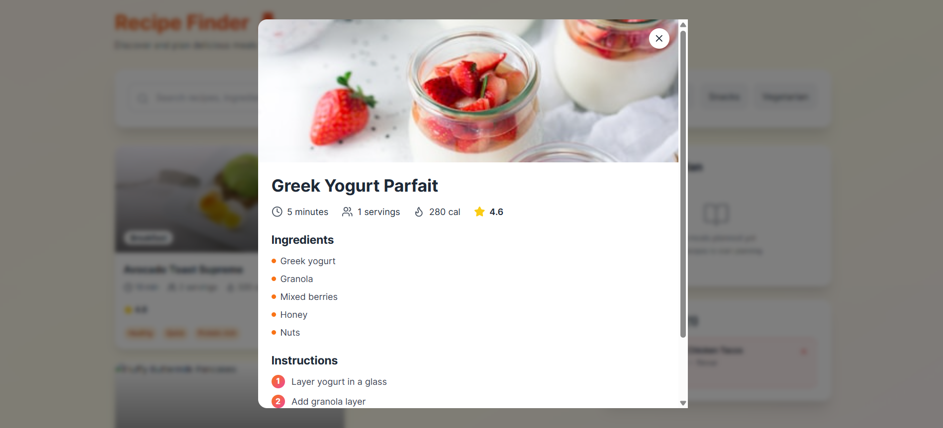 Recipe Finder Detail