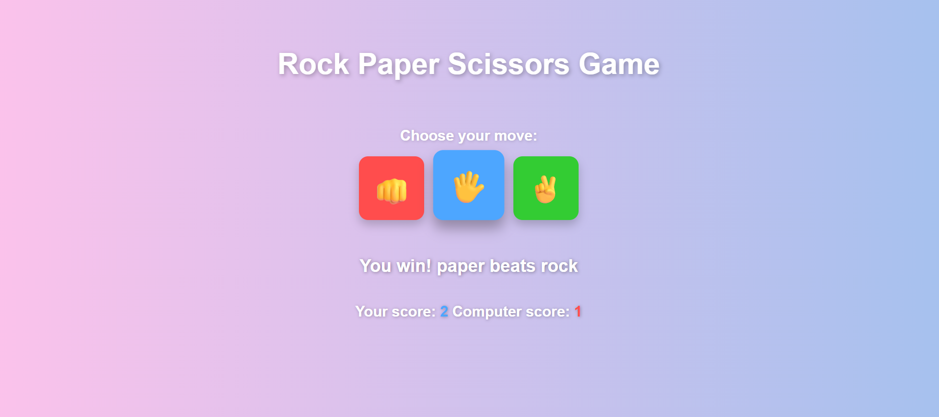 Rock Paper Scissor 2