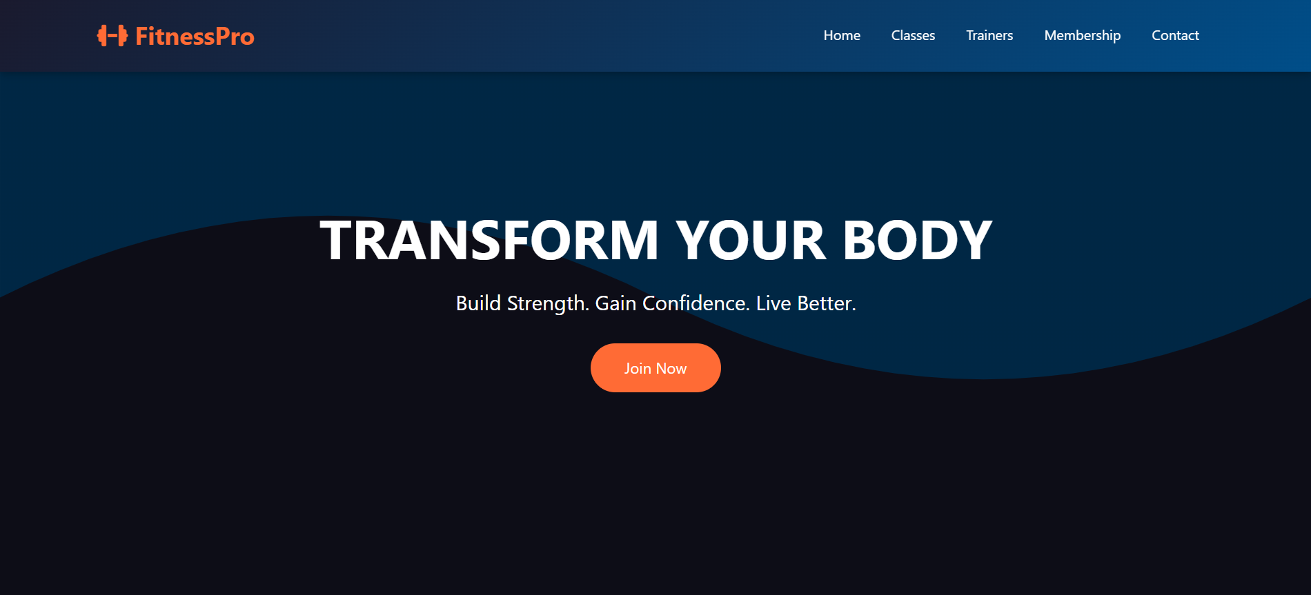FitnessPro – Fitness and Training Website