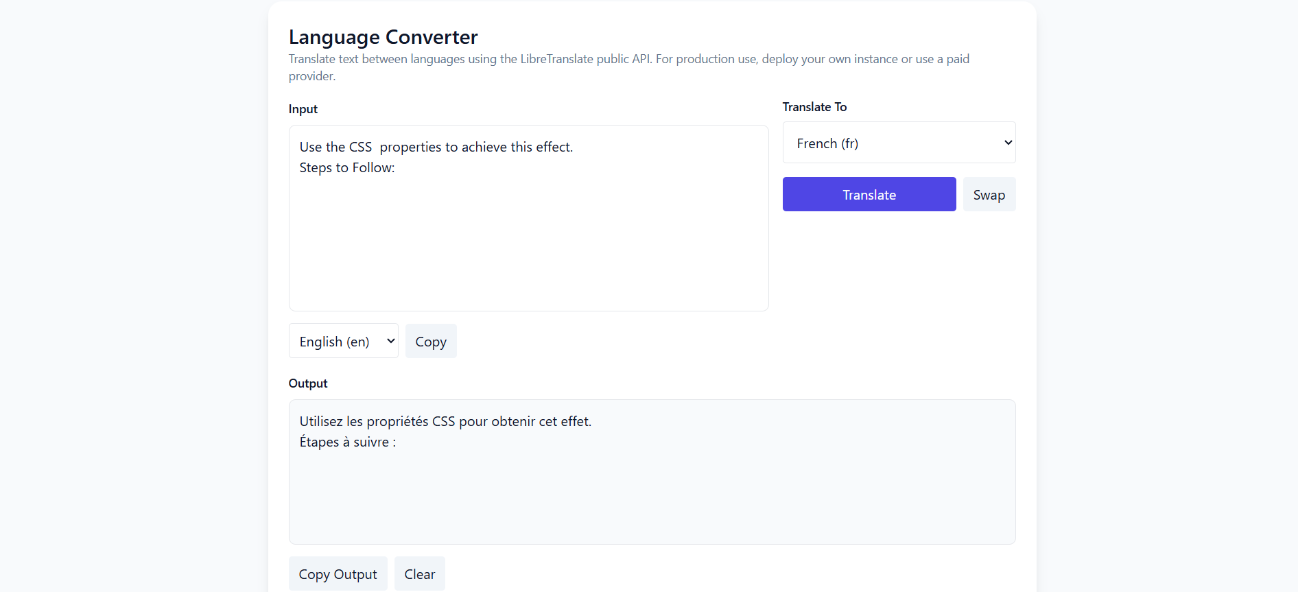 Multilingual Language Translator