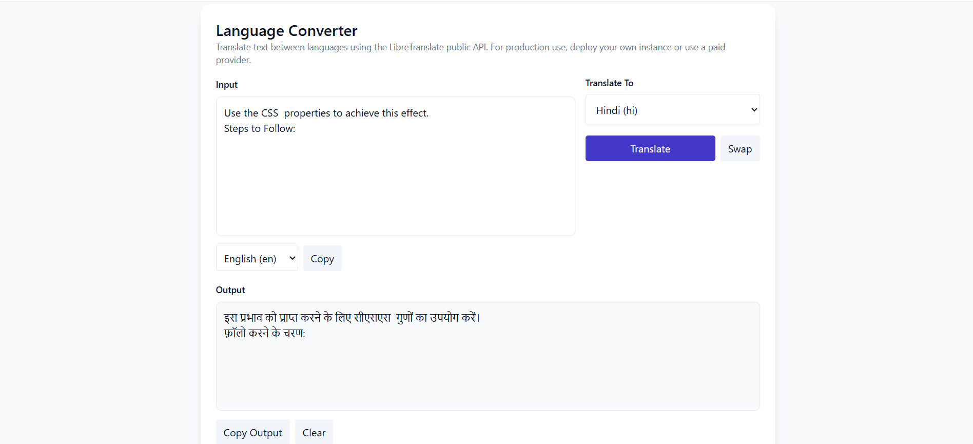 Multilingual Language Translator