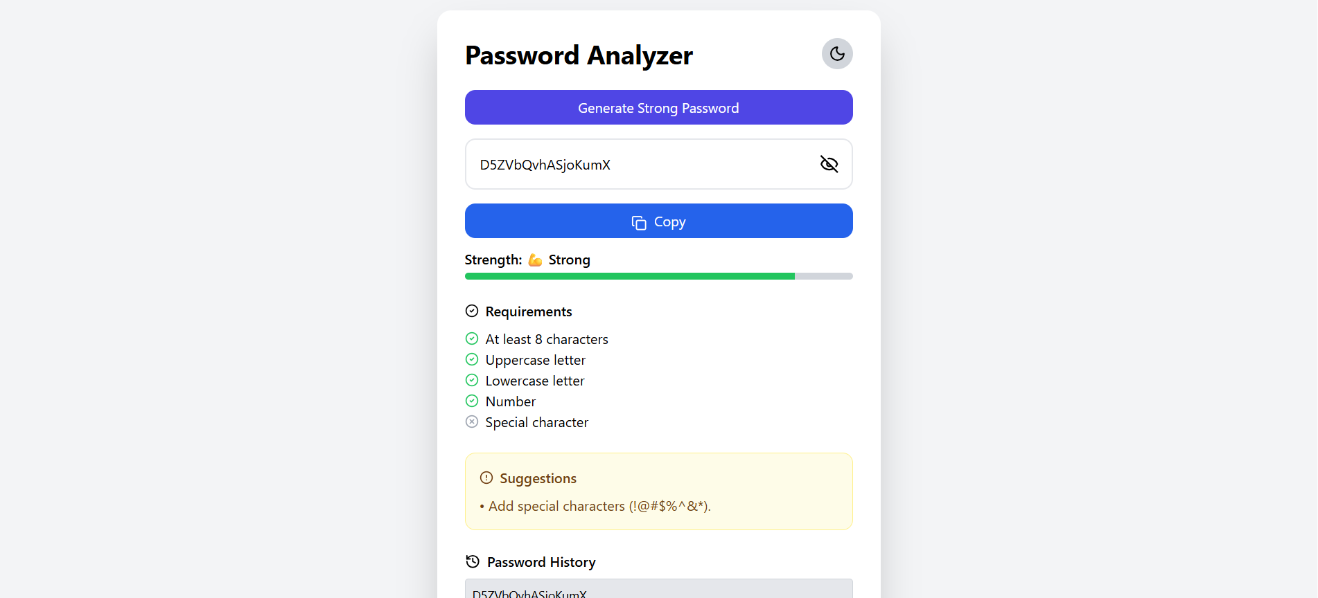 Password Strength Analyzer & Generator