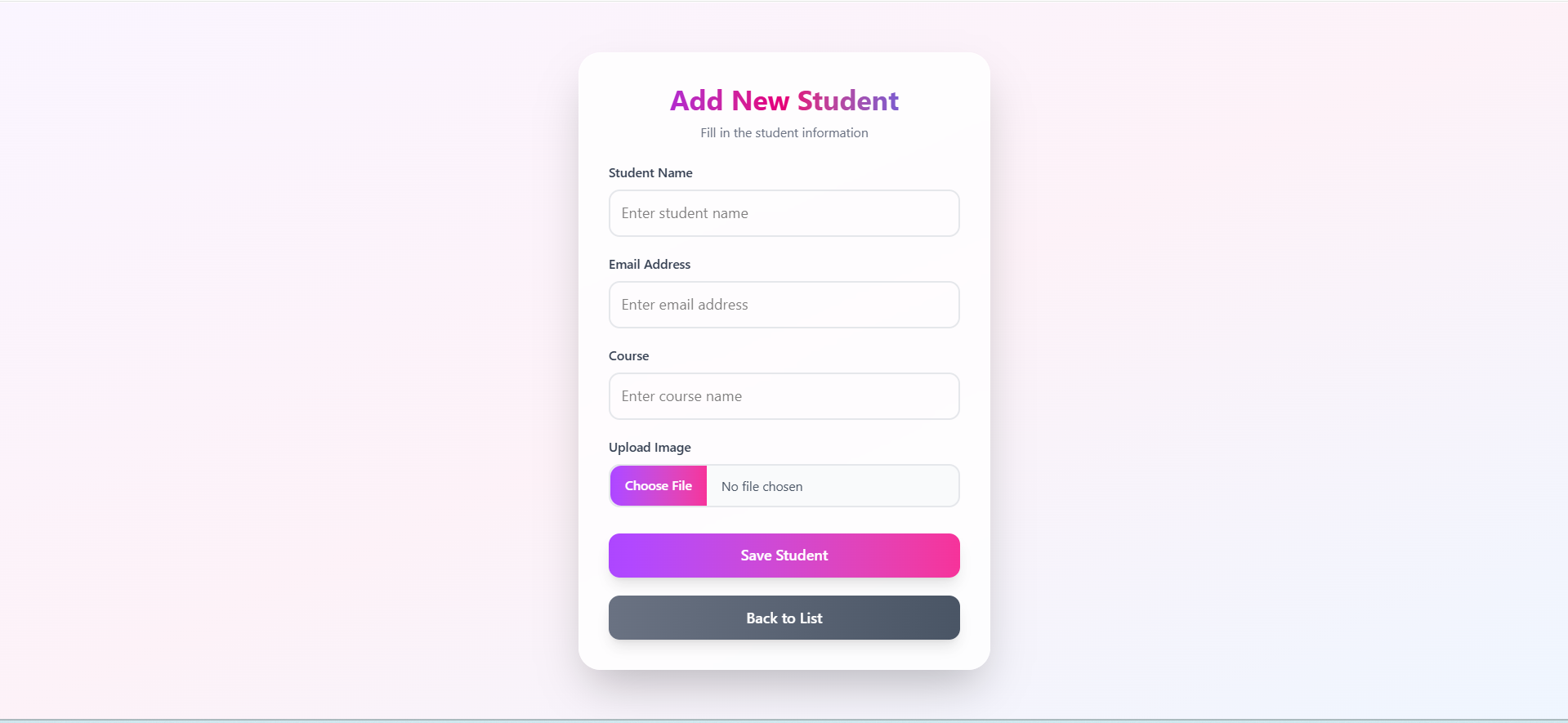 Student Add