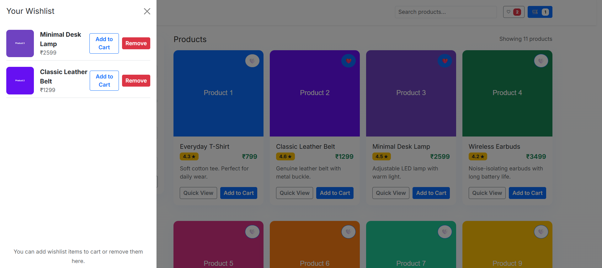 Trendy Store Wishlist