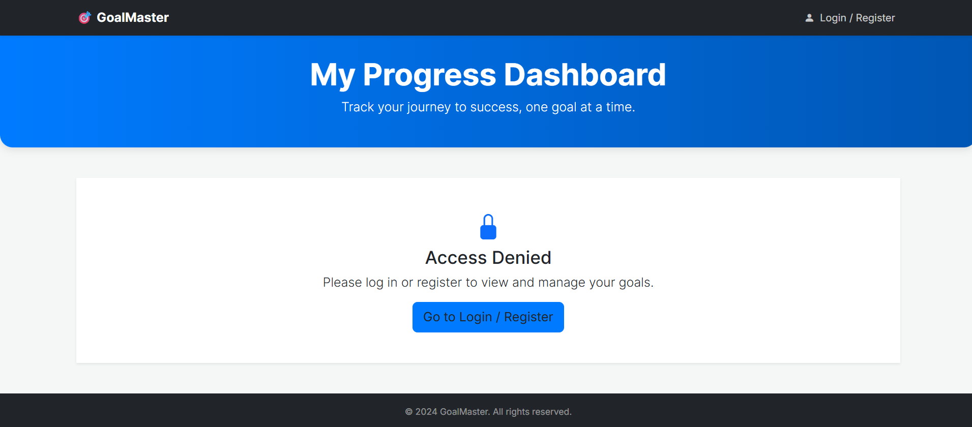 Advanced Goal Tracker Dashboard (GoalMaster) 1