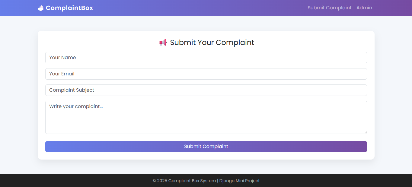 Complaint Box System 1