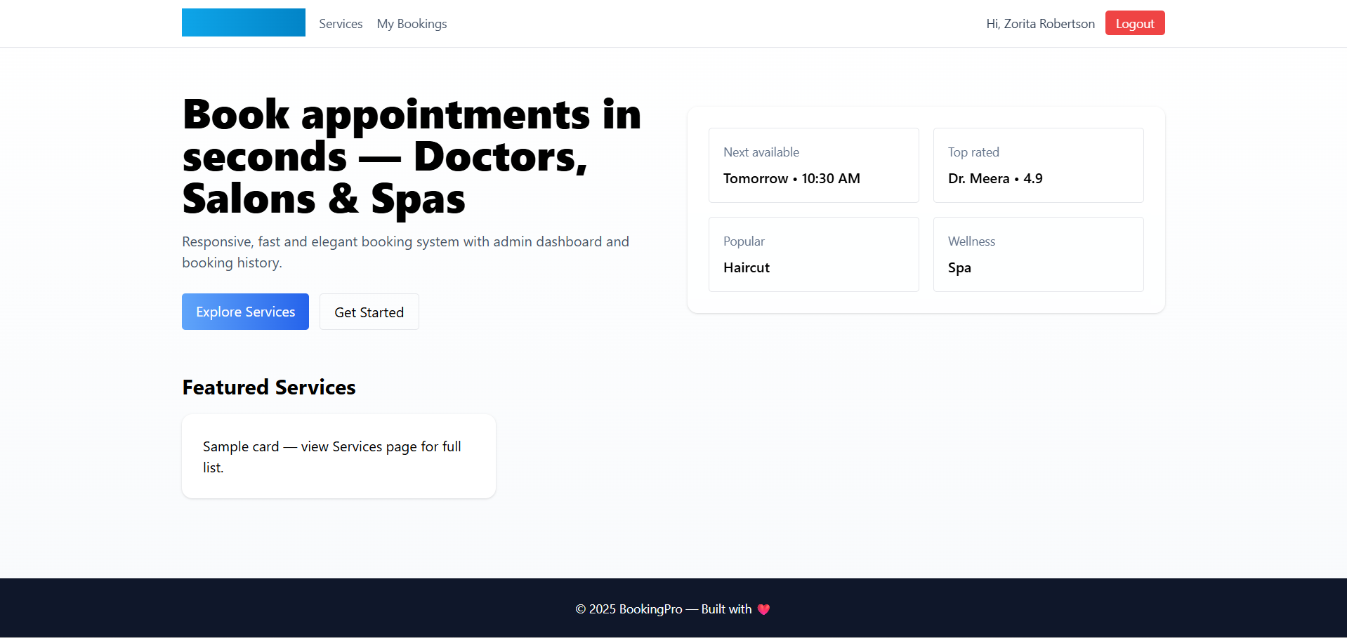 Service Booking WebApp Img 4
