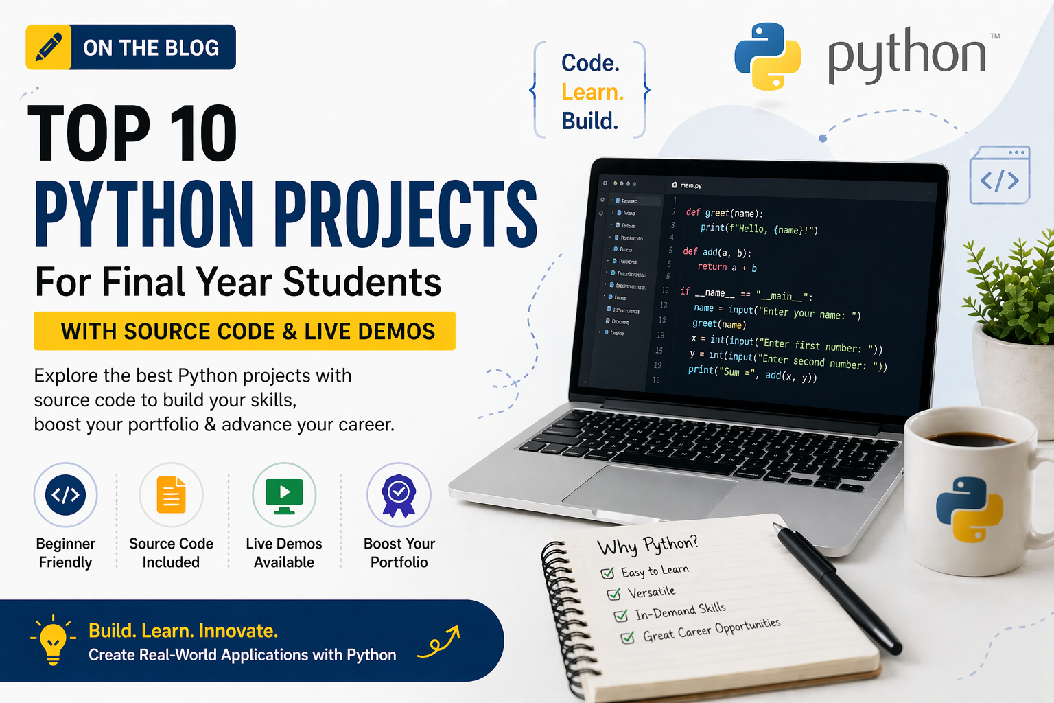Top 10 Python Projects for Final Year Students with Source Code