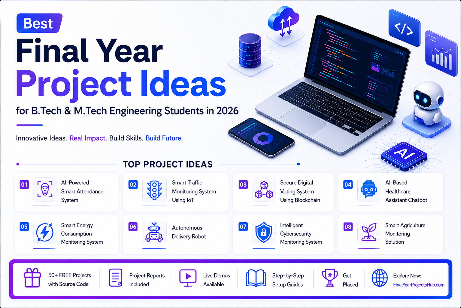 Best Final Year Project Ideas for B.Tech and M.Tech Engineering Students in 2026
